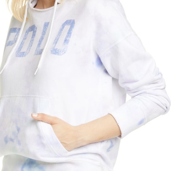 Polo Ralph Lauren Distressed Tie Dye Logo Hooded Sweatshirt - Picture 5 of 7